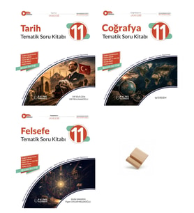 Palme 11. Sınıf Maarif Tematik Tarih Coğrafya ve Felsefe 3lü Set Soru Kitabı + Telefon Standı