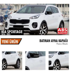 Kia Sportage Yarasa Ayna Kapağı Batman Parlak Siyah Piano Black