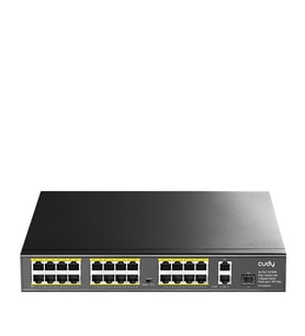 CUDY FS1026PS1 24 Port 10/100 1-SFP 300w Full PoE Yönetilemez  Switch