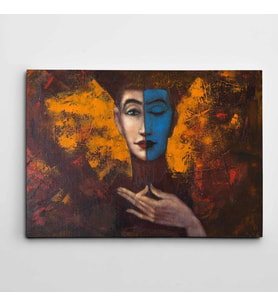 Portre Modern Sanat Kanvas Tablo