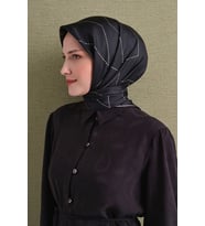Armine Sade Desenli Sura İpek Eşarp 9642DS