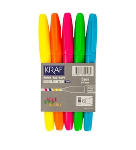 Kraf Fosforlu Kalem Tipi 5 Renk 
