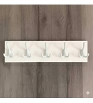 MODİLAYN Kardelen Ahşap 10'lu Duvar Askısı 10X50 cm Beyaz
