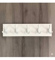 MODİLAYN Kardelen Ahşap 10'lu Duvar Askısı 10X50 cm Beyaz