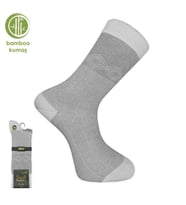 Bambu Erkek Çorabı - Tumaniş - Kül Gri (17104-R5)