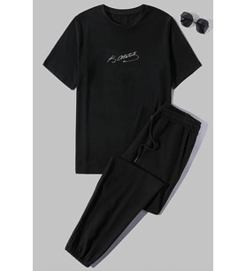 Unisex K.Atatürk Baskılı 2'li Eşofman Takımı (Siyah)