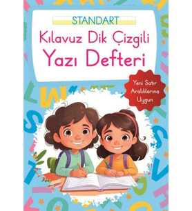 Kılavuz Dik Çizgili Yazı Defteri Küçük Boy - Mavi