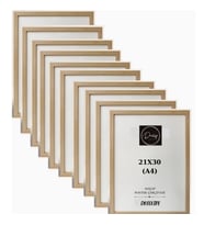 10'LU A4 ÇERÇEVE, BELGE ÇERÇEVESİ, DİPLOMA, SERTİFİKA, FOTOĞRAF ÇERÇEVESİ, RESİM ÇERÇEVESİ, 21x30 (Ahşap)