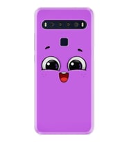 TCL 10L 10 Plus 10SE 20E 20SE 30SE L7 Kılıf Desemli Silikon Purple Sweety 1717