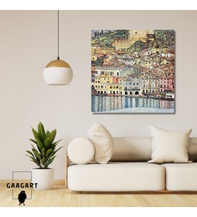 Kare Kanvas Tablo Ünlü Eserler Gustav Klimt Garda Denizi