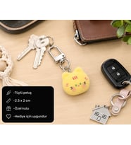 Sevimli Sarı Kedi Charm Anahtarlık Peluş Hediye Aksesuar Çanta ve Anahtar Süsü