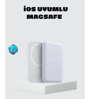 Magsafe 15w Kablosuz Hızlı Şarj, Lightning Girişli Taşınabilir Batarya