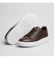 Kindep (Sneakers) İç Dışı Hakiki Deri Günlük Erkek Ayakkabı KAHVE