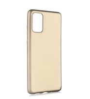 Galaxy S20 Plus Kılıf Kamera Çıkıntılı Soft Silikon (Gold)