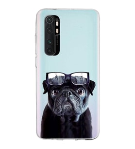 PrintiFy Xiaomi Mi Note 10 Lite ile Uyumlu 1mm Slim Fit Köpek 3 050f Baskılı Şeffaf  Kılıf