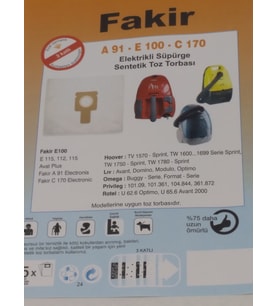 SENTETİK FİLTRE FAKİR Sms 5 Li Pet Fkr E 100-A 91 C 170 