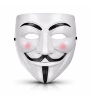 V Mask Premium Vendetta Beyaz Maske (Guy Fawkes Stil)