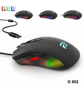 Trio - G802 Siyah RGB Gaming Mouse  Kablolu Oyuncu Faresi