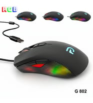 Trio - G802 Siyah RGB Gaming Mouse  Kablolu Oyuncu Faresi