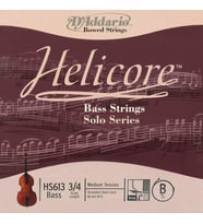 D'Addario HS613 Helicore Tek Kontrabas Mi (E) Teli (3/4 - Solo)  Solo Performanslar İçin Optimize Edilmiş Tansiyon Net ve Keskin Projeksiyon