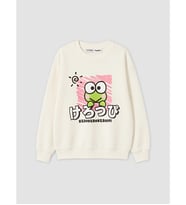 LCW Kids Ekru Kerokerokeroppi Baskılı Kız Çocuk Kalın Sweatshirt
