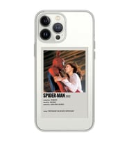 Iphone 15 Pro Uyumlu Spider Man Minimalist Poster Desenli Şeffaf Telefon Kılıfı
