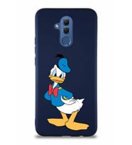 Huawei Mate 20 Lite Soft Premier Kapak Donald Duck-D Tasarımlı Silikon Kılıf - Lacivert (Şeffaf)