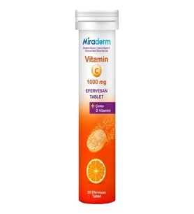 Miraderm C Vitamini 1000 Mg 20 Tablet