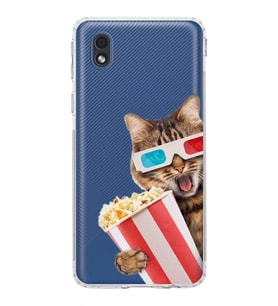 PrintiFy Samsung Galaxy A01 Core ile Uyumlu Kedi 1 Kamera Korumalı Şeffaf Kılıf