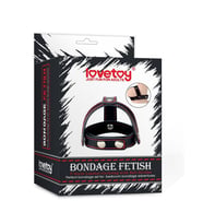Bondage Fetish T-Style Leather Cockring With Ball Divider (Çok Renkli)