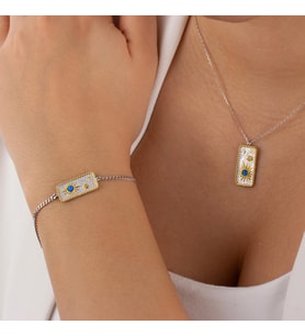 Unisex Adelfa Gümüş Set (Gümüş)