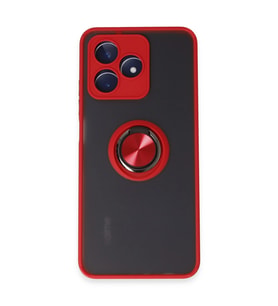 Realme C53 Kılıf Montreal Yüzüklü Silikon Kapak - Kırmızı