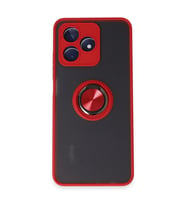 Realme C53 Kılıf Montreal Yüzüklü Silikon Kapak - Kırmızı