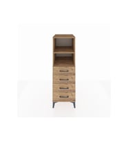 Kronos Dolap 2 Raflı 4 Çekmeceli 44x59x134 Çam-Çam