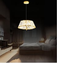 Clary 30'luk Taşlı Avize Kristal Taşlı Led Avize (Gold)