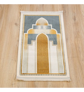 Lüks Kadife  Halı Tipi  Akasya  Çocuk Seccade - Mavi( 40*72 cm) 700 gr