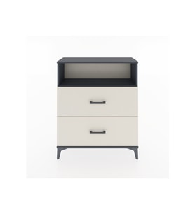 Arges Şifonyer Tek Raflı 2 Çekmeceli 88x30x106 Antrasit-Aytaşı