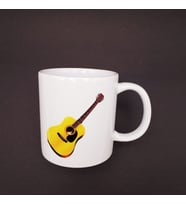 Gitar Tasarımlı Seramik Kupa