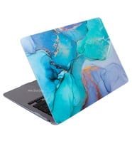SyncCase Huawei MateBook Kılıf D14 MagicBook 14 Honor X14 ile Uyumlu HardCase Marble (Açık Yeşil)