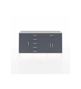 Arges Konsol 3 Raflı 6 Çekmeceli 3 Kapaklı 176x30x99 Aytaşı-Antrasit