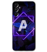 Galaxy A05s Kılıf HD Desen Baskılı Kılıf - Dark Neon Yaprak A Harfi