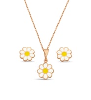 Gümüş İkili Rose Papatya Set - S017702