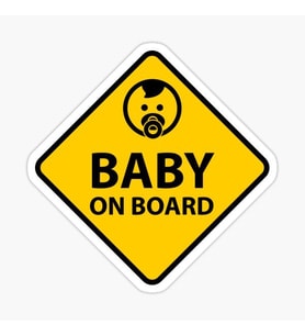 Baby On Board Arabada bebek var Araç Sticker Etiket 19CM md7