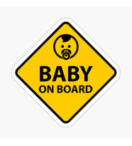 Baby On Board Arabada bebek var Araç Sticker Etiket 19CM md7