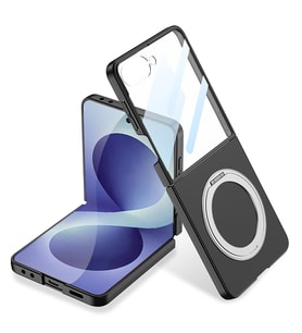 Galaxy Z Flip 8 Kılıf M-safe Şarj Özellikli Kıpta Yüzüklü Kamera Korumalı Kılıf