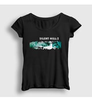 Presmono Kadın Siyah Cover Oyun Silent Hill 2 T-Shirt 542233tt