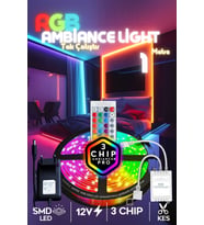 Tv Arkası Yatak Çocuk Odası Mutfak salon Rgb Şerit Led Tak Çalıştır uzaktan kumandalı 1 metre