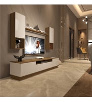 Decoraktiv Trio 5DAS Mdf Tv Ünitesi Tv Sehpası - Pera Beyaz (Pera-Beyaz)