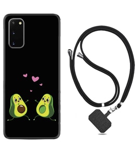 Samsung A02S A03S A10 A12 A13 A21S A22 Kılıf Boyun Askılı Silikon Aşık Avokadolar 1642