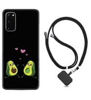 Samsung A02S A03S A10 A12 A13 A21S A22 Kılıf Boyun Askılı Silikon Aşık Avokadolar 1642